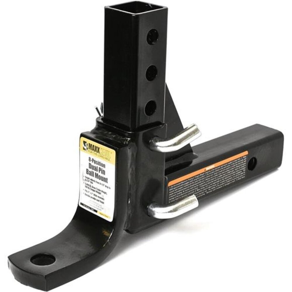 Trailer Hitch - 8-Position Adjustable Ball Mount Tow Hitch-5000 lbs.GTW Capacity